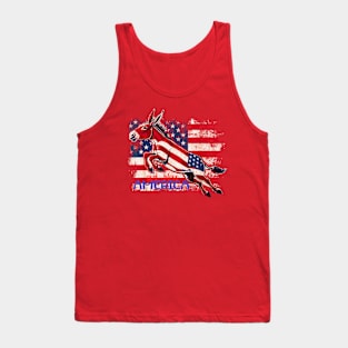 4th of july flying donkey Tank Top